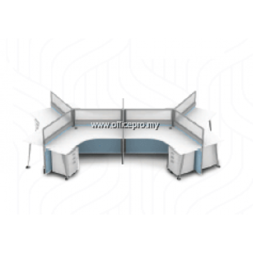 Office Workstation Cluster Of 6 Seater | Office Cubicle | Office Partition Setia Alam, Bukit Kerinchi IP30-VIY-6