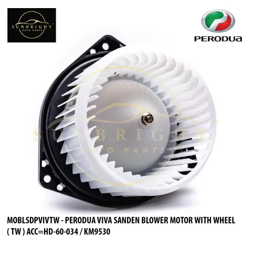 MOBLSDPVIVTW - PERODUA VIVA SANDEN BLOWER MOTOR WITH WHEEL ( TW ) ACC=HD-60-034 / KM9530 / CXA-2307