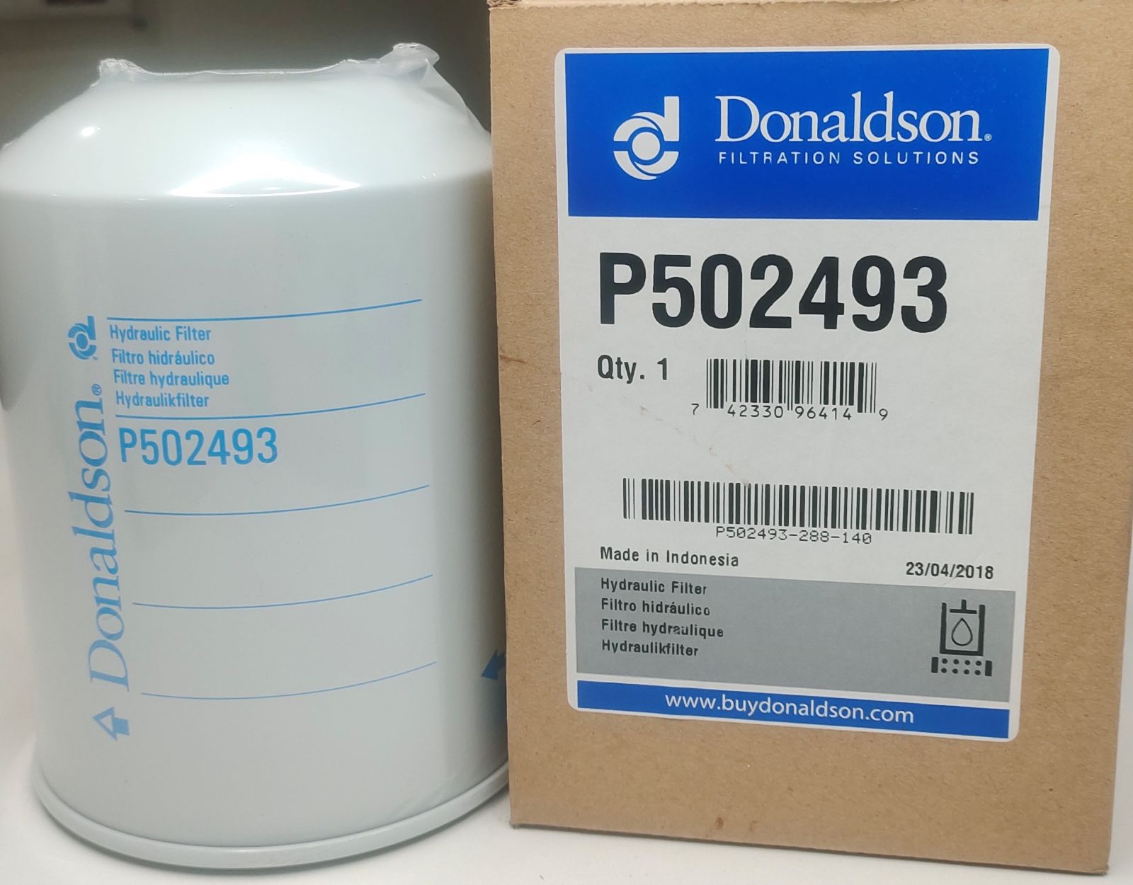 P502493 DONALDSON HYDRAULIC FILTER SPIN ON