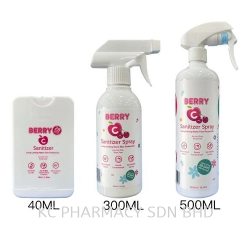 BERRY C Sanitizer Spray Pocket 28 days protection 40ml /  BERRY C Sanitizer Spray Bottle 28 days protection 300ml / BERRY C Sanitizer Spray Bottle 28 days protection 500ml