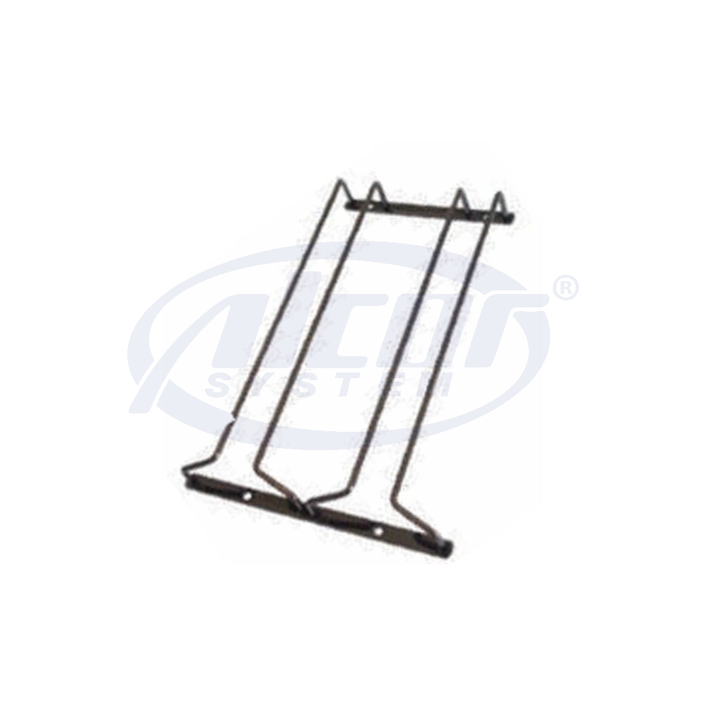 2 Row Glass Holder #GHB-W340-02-BL
