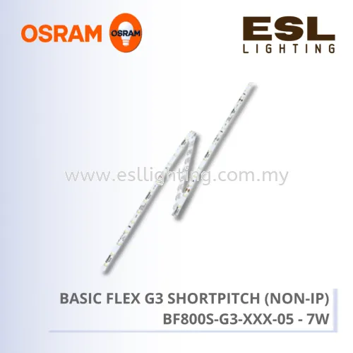 OSRAM BASIC FLEX G3 SHORTPITCH (NON-IP) 24V 7W per meter (31W) - BF800S-G3-8XX-05