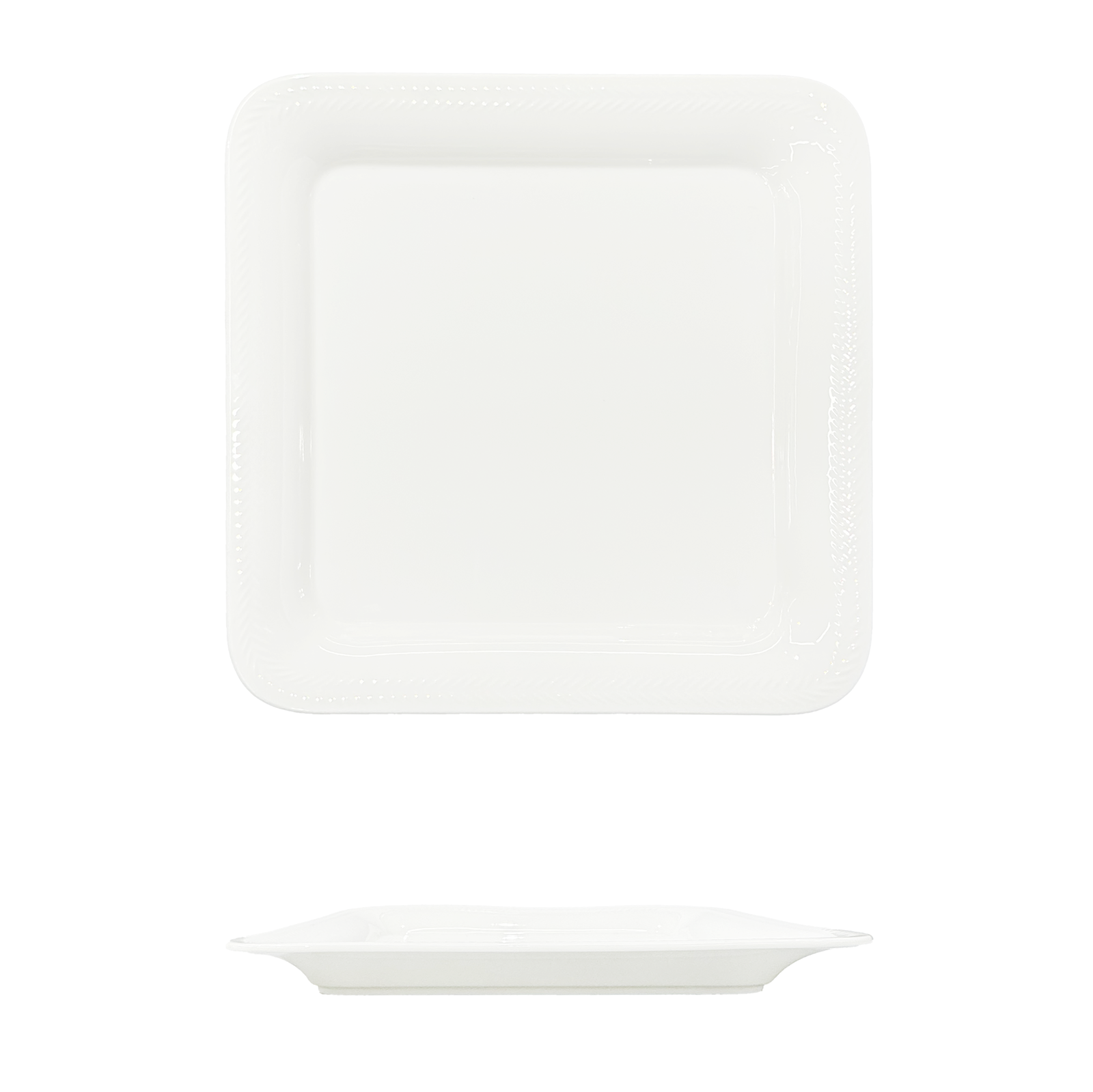YX-BC-13'' Wheat Ear Square Shallow Dish 13 麦穗四方浅盘