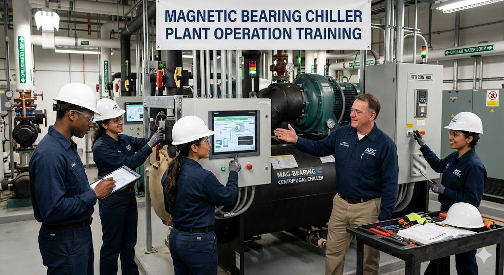 Magnetic bearing chiller plant operation training