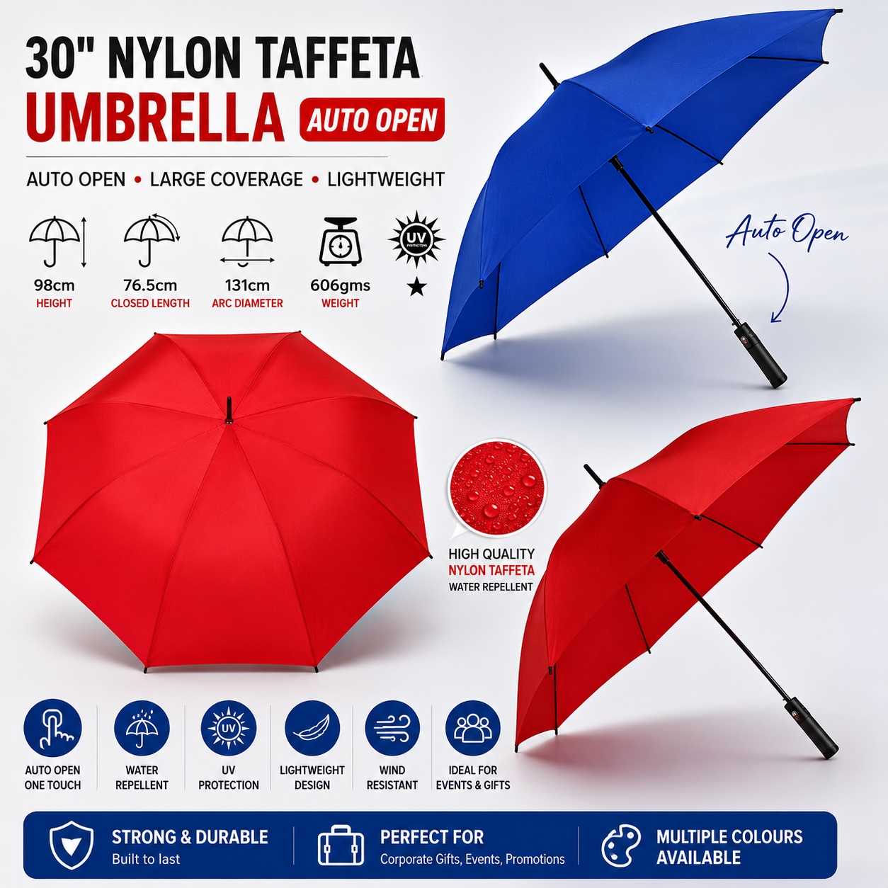 Auto Open Event Umbrella 30in