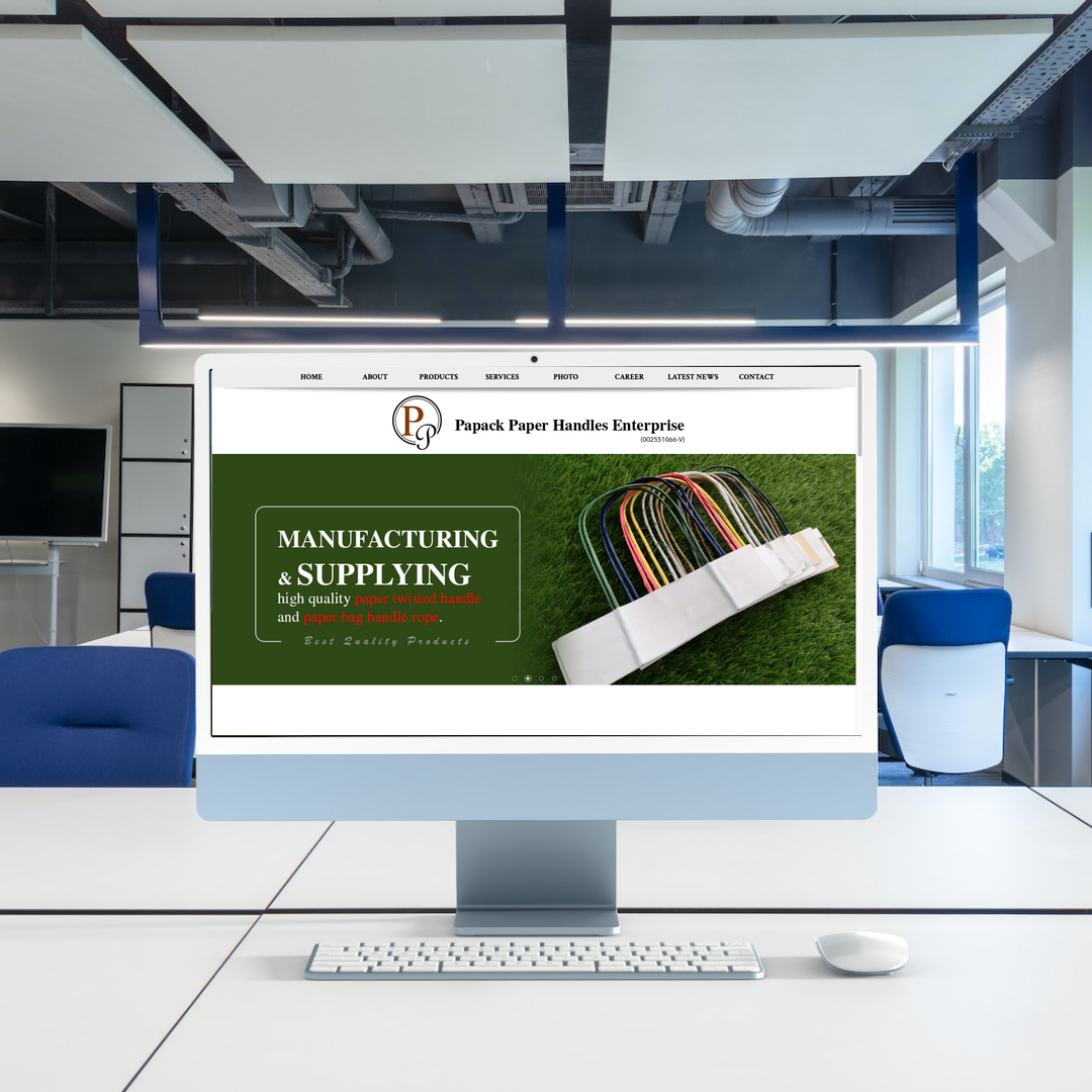 Kajian Kes Reka Bentuk Laman Web & SEO Papack Paper Handles Enterprise | Paper Bag Handle Manufacturer di Kuala Lumpur
