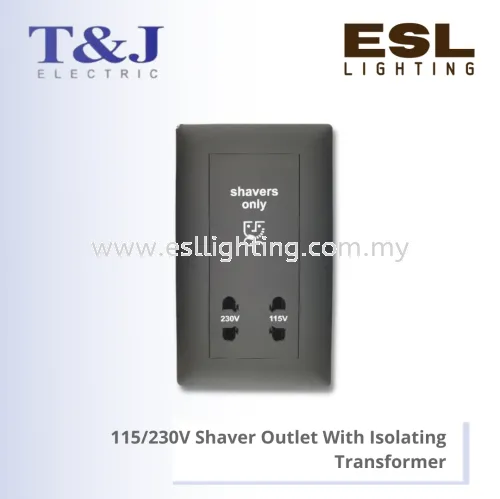 T&J DAZZLE SERIES 115/230V Shaver Outlet With Isolating Transformer - HB828