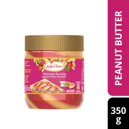 LADY'S CHOICE STRAWBERRY STRIPE PEANUT BUTTER (12 X 350G)