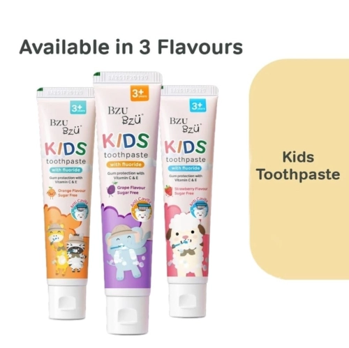 BZU BZU Kids Toothpaste Strawberry/Grape/Orange for 3years+ (50g)