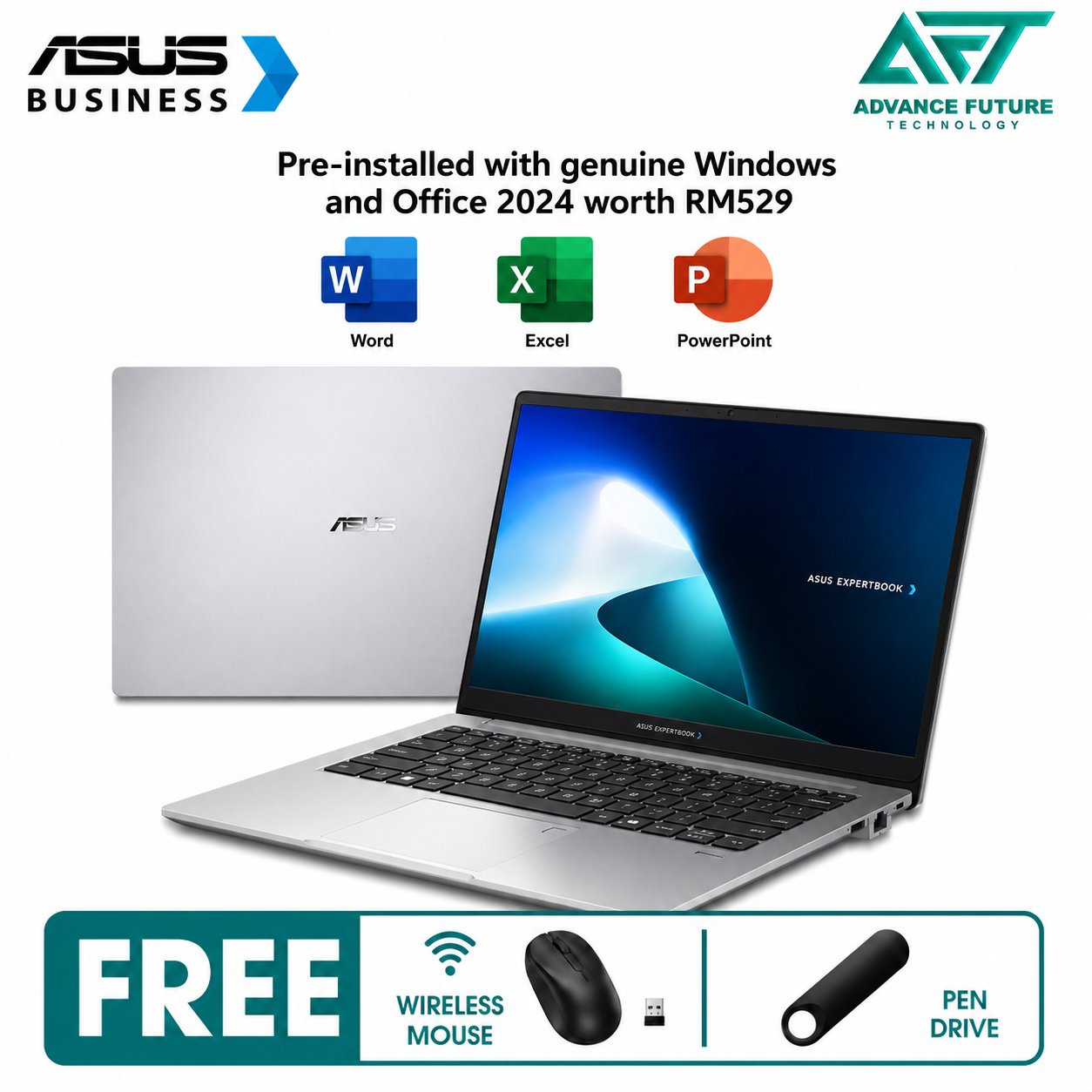 Asus ExpertBook P1 P1403CVA-S62002WS 14" FHD Laptop Misty Grey ( Intel Core 5 210H, 16GB, 512GB SSD, Intel, W11, H&S 2024&M365 )