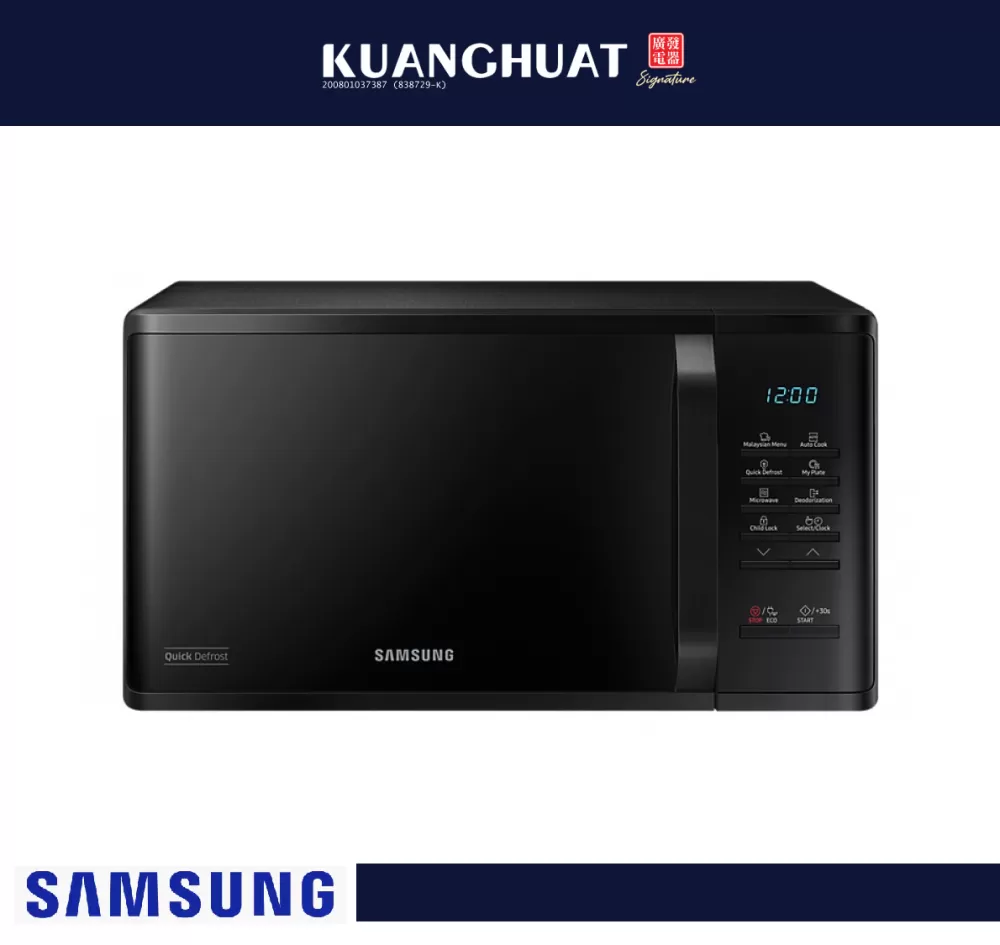 SAMSUNG 23L Solo Microwave Oven with Quick Defrost MS23K3513AK/SM
