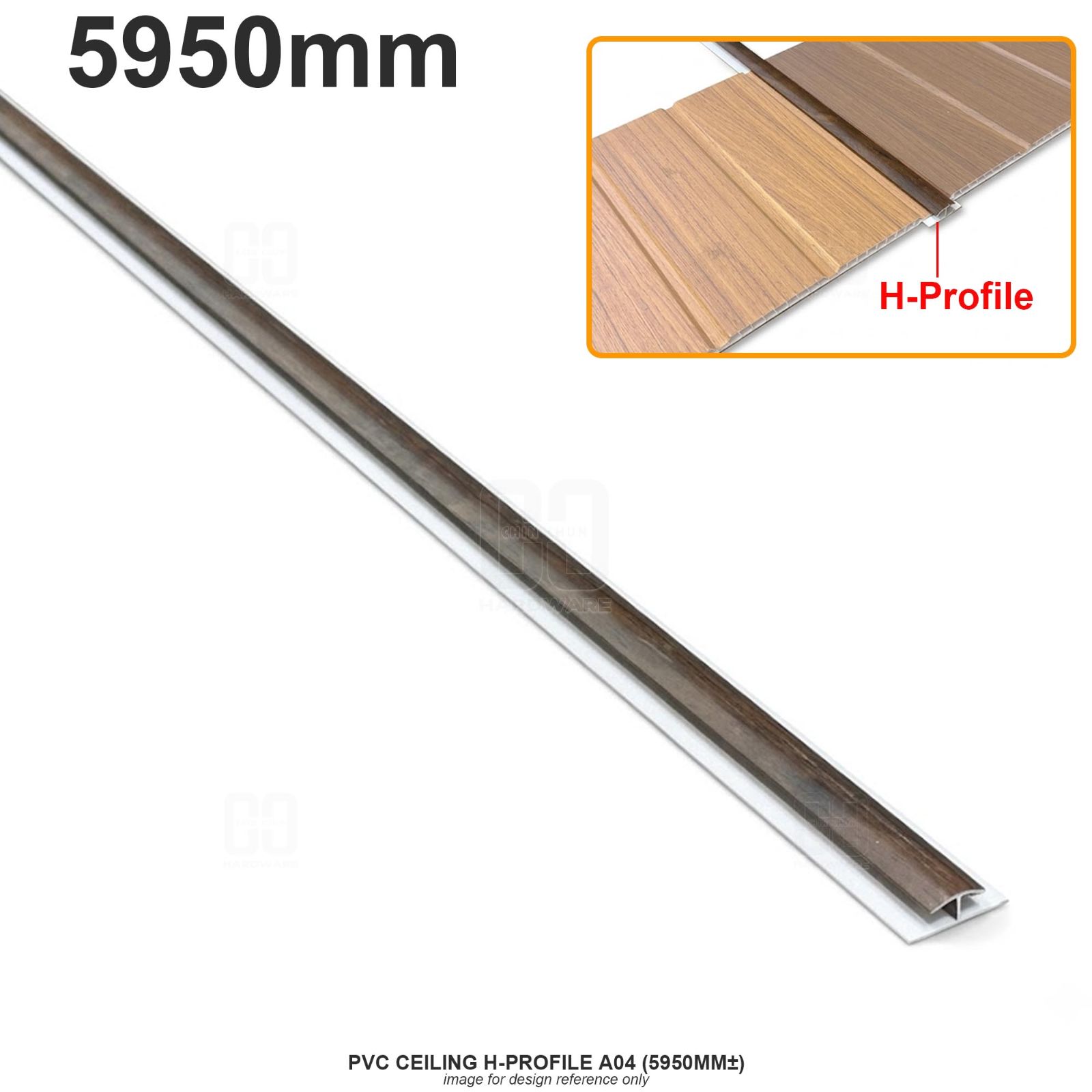 PVC CEILING H-PROFILE A04 (5950MM卤)