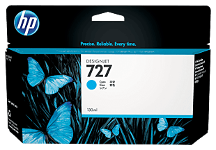 HP 727 130-ml Cyan DesignJet Ink Cartridge B3P19A