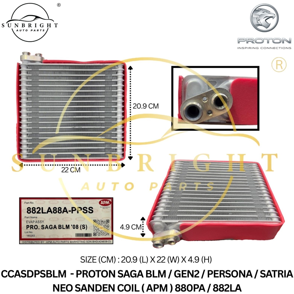CCASDPSBLM - PROTON SAGA BLM / GEN2 / PERSONA / SATRIA NEO SANDEN COIL ( APM ) 880PA / 882LA