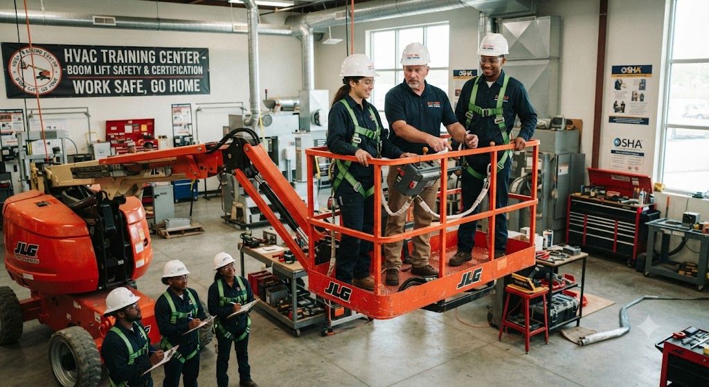 boom lift safety training for HVAC work