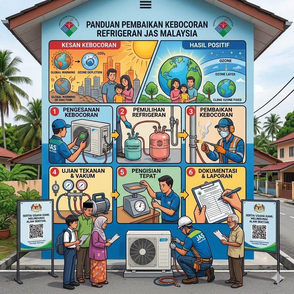refrigerant leak repair procedures Malaysia DOE