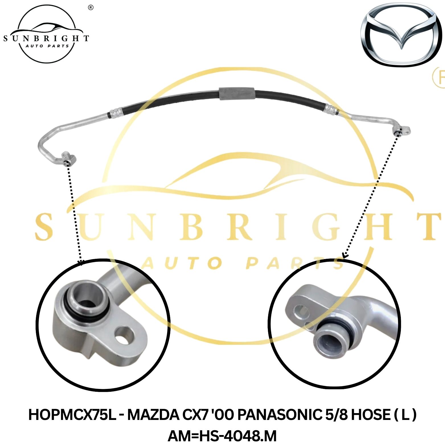 HOPMCX75L - MAZDA CX7 '00 PANASONIC 5/8 HOSE ( L ) AM=HS-4048.M
