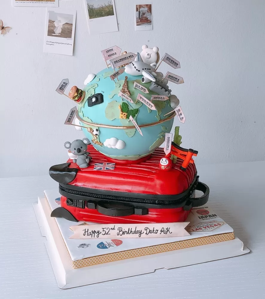 Travel Globe Cake