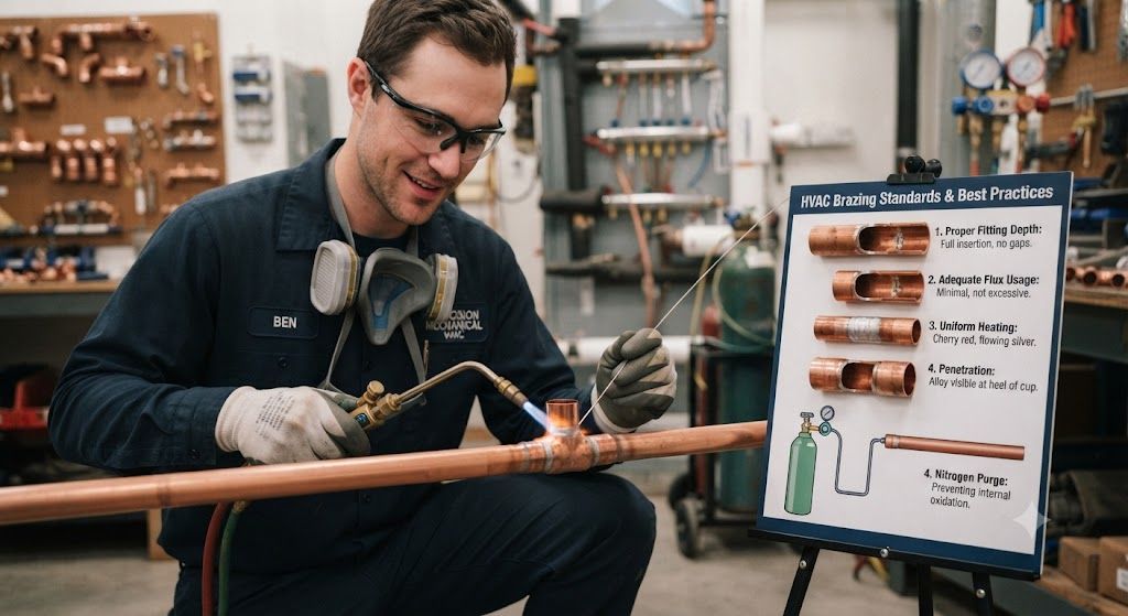 HVAC brazing standards for piping systems