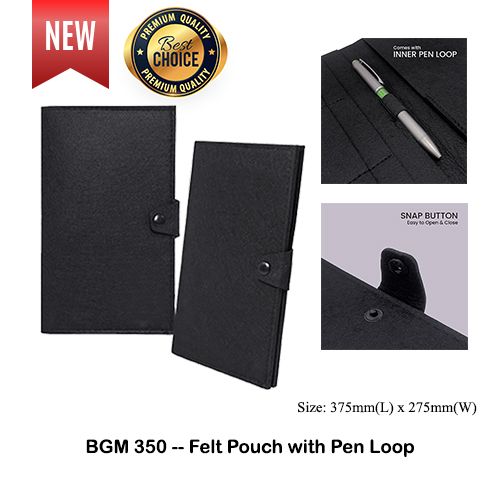 BGM350 -- Felt Pouch with Pen Loop