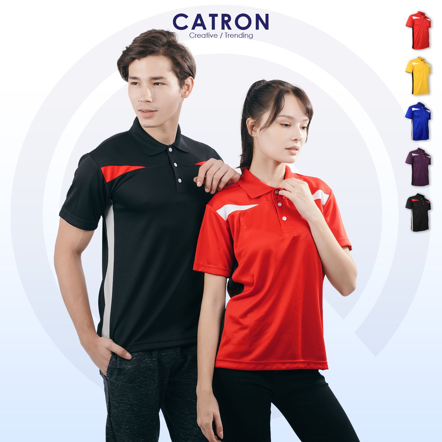 EM 2883 Chest Cut Short Sleeve Collar T-shirt (175gsm)