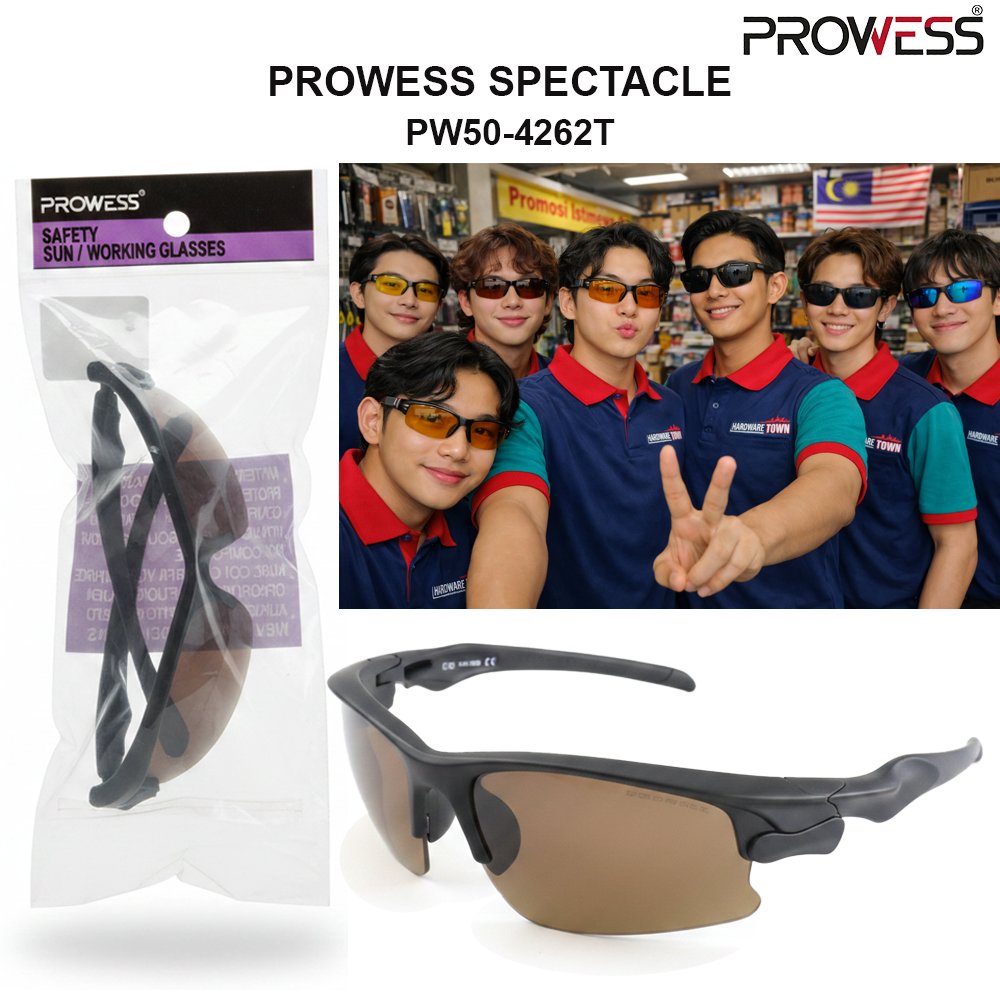 PROWESS SPECTACLE | SAFETY PROTECTIVE EYEWEAR | LIGHTWEIGHT INDUSTRIAL SAFETY GLASSES ( PW50-4262T )