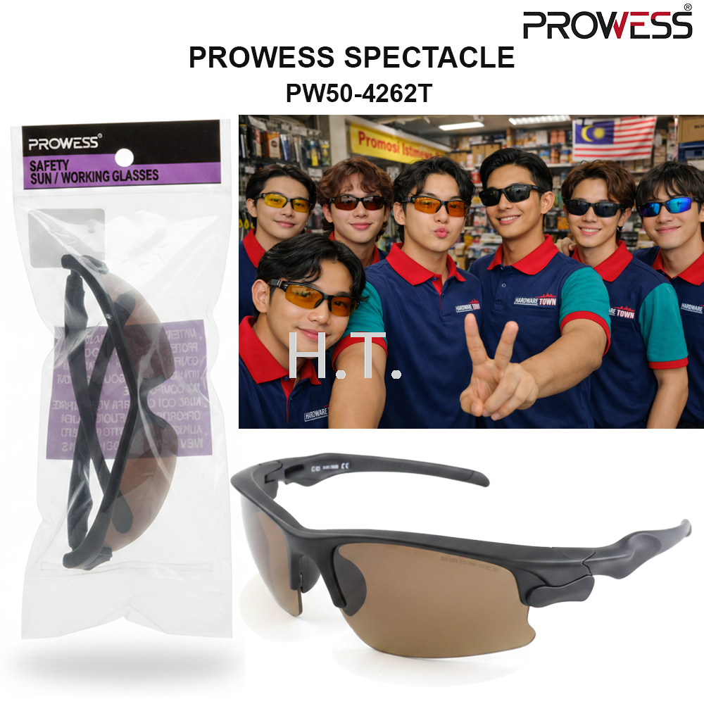 PROWESS SPECTACLE | SAFETY PROTECTIVE EYEWEAR | LIGHTWEIGHT INDUSTRIAL SAFETY GLASSES ( PW50-4262T )