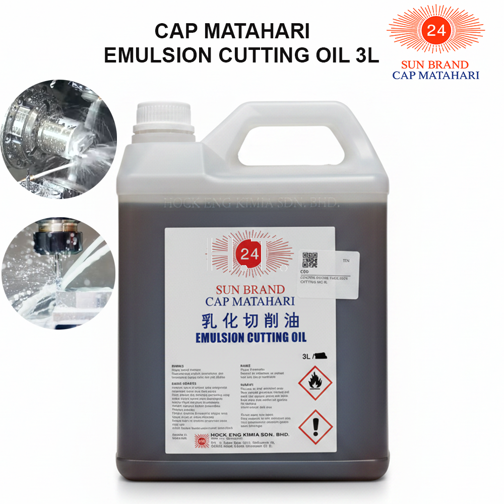 24 SUN BRAND EMULSION CUTTING OIL 3L | METAL CUTTING COOLANT | LATHE, MILLING & CNC MACHINE CUTTING OIL