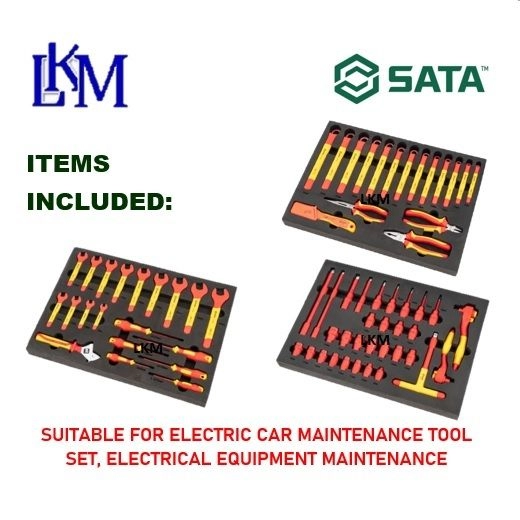SATA 09928V5 68PCS 5 Drawers New Energy Car Maintenance Tool Set with Free Gift