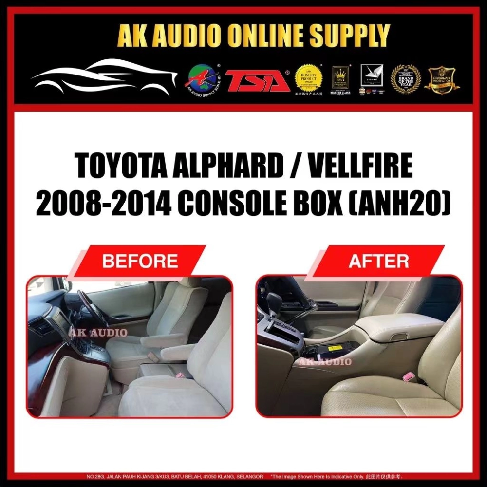 🔔NEW ARRIVAL🔔Toyota Vellfire ANH20 & Alphard  2008-2014 Console Box (Black/Beige)