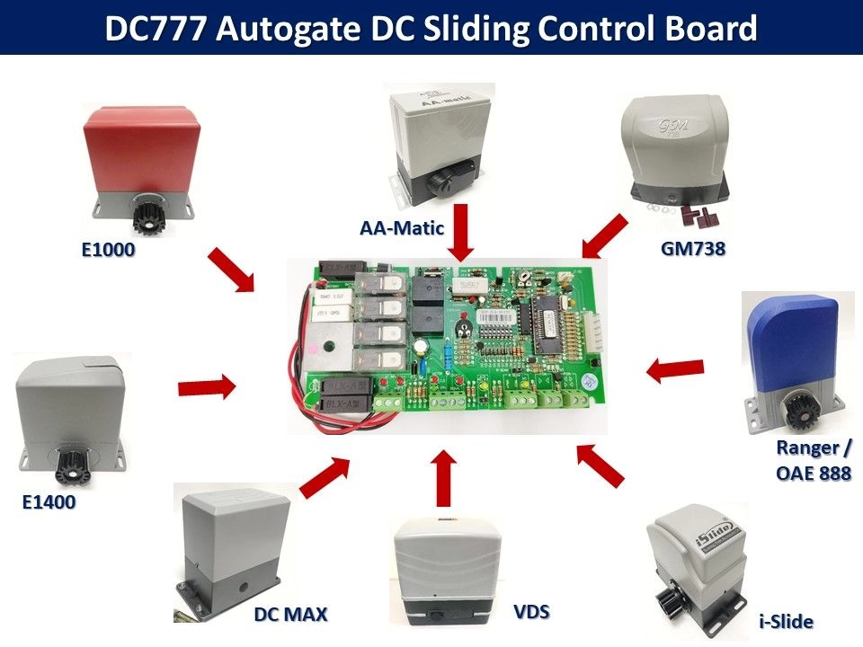 DC777 Autogate DC Sliding Control Panel / Board