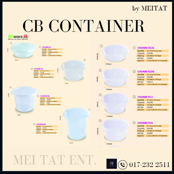 CB Round Plastic Containers