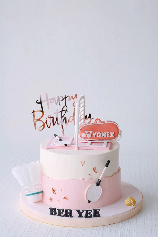 Pink Badminton Cake