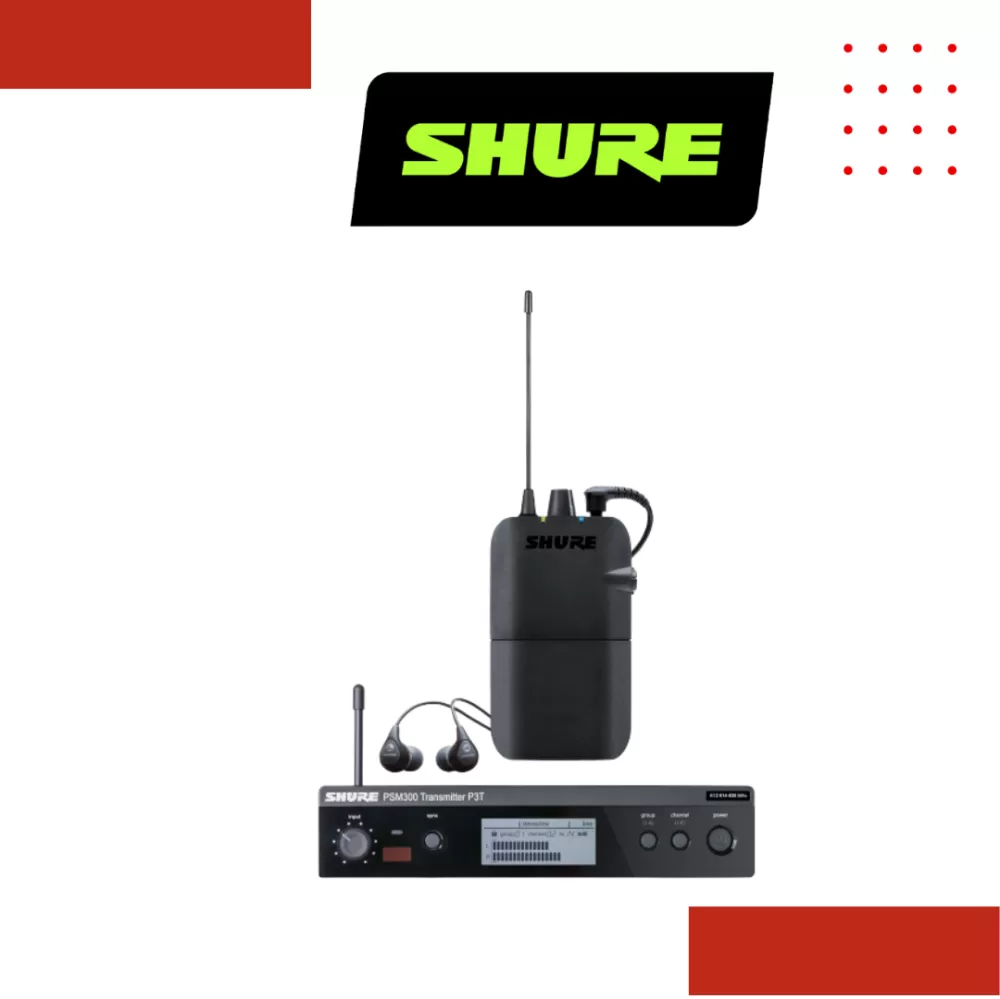 Shure P3TR112GR Wireless In-ear Monitor System with Gator G-IN EAR SYSTEM ''In Ear'' Monitoring System Bag