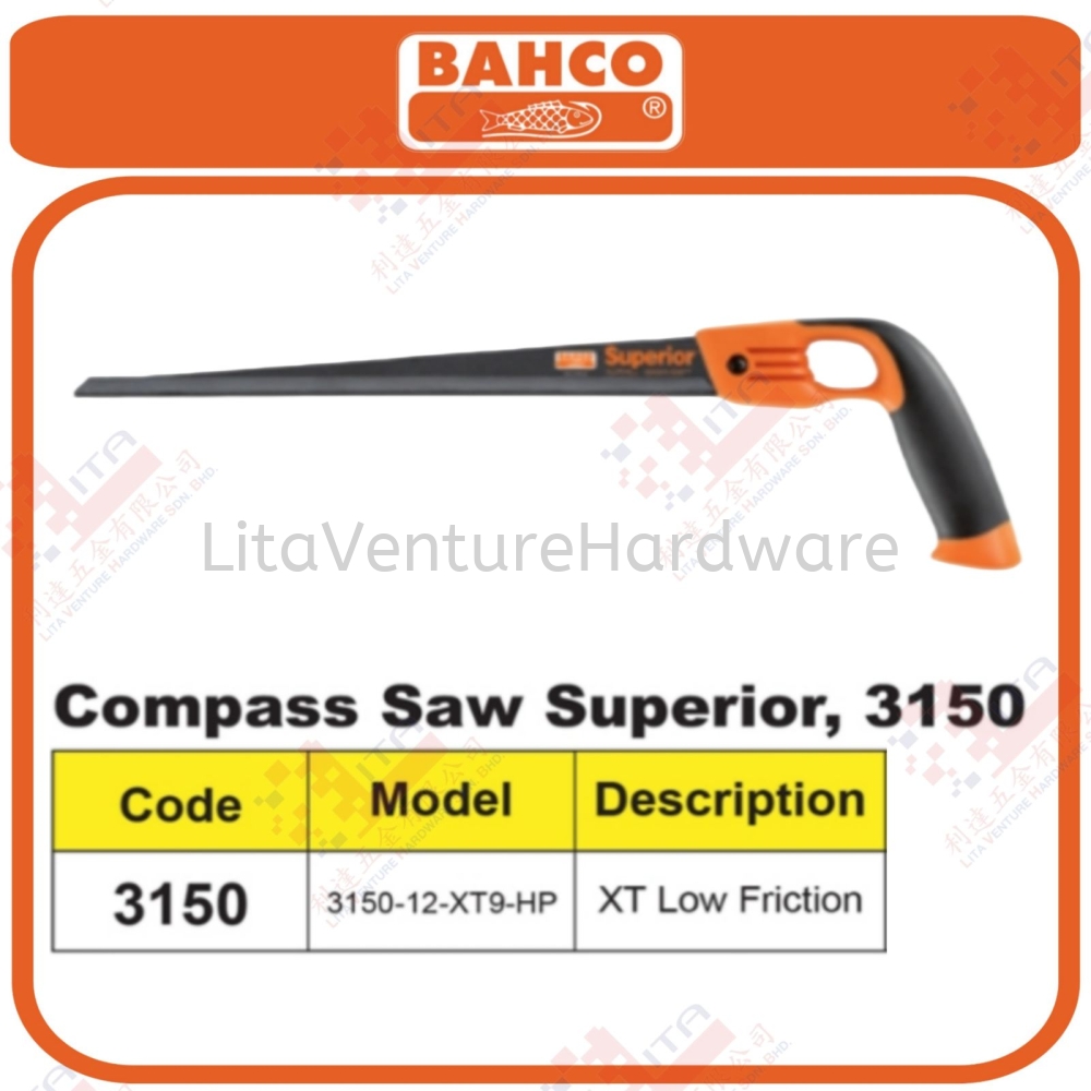 BAHCO BRAND COMPASS SAW SUPERIOR - 3150