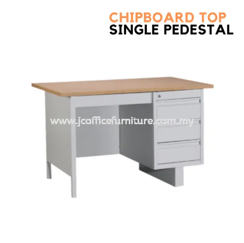 Chipboard Top with Single Pedestal Steel Office Desk (1.2M)