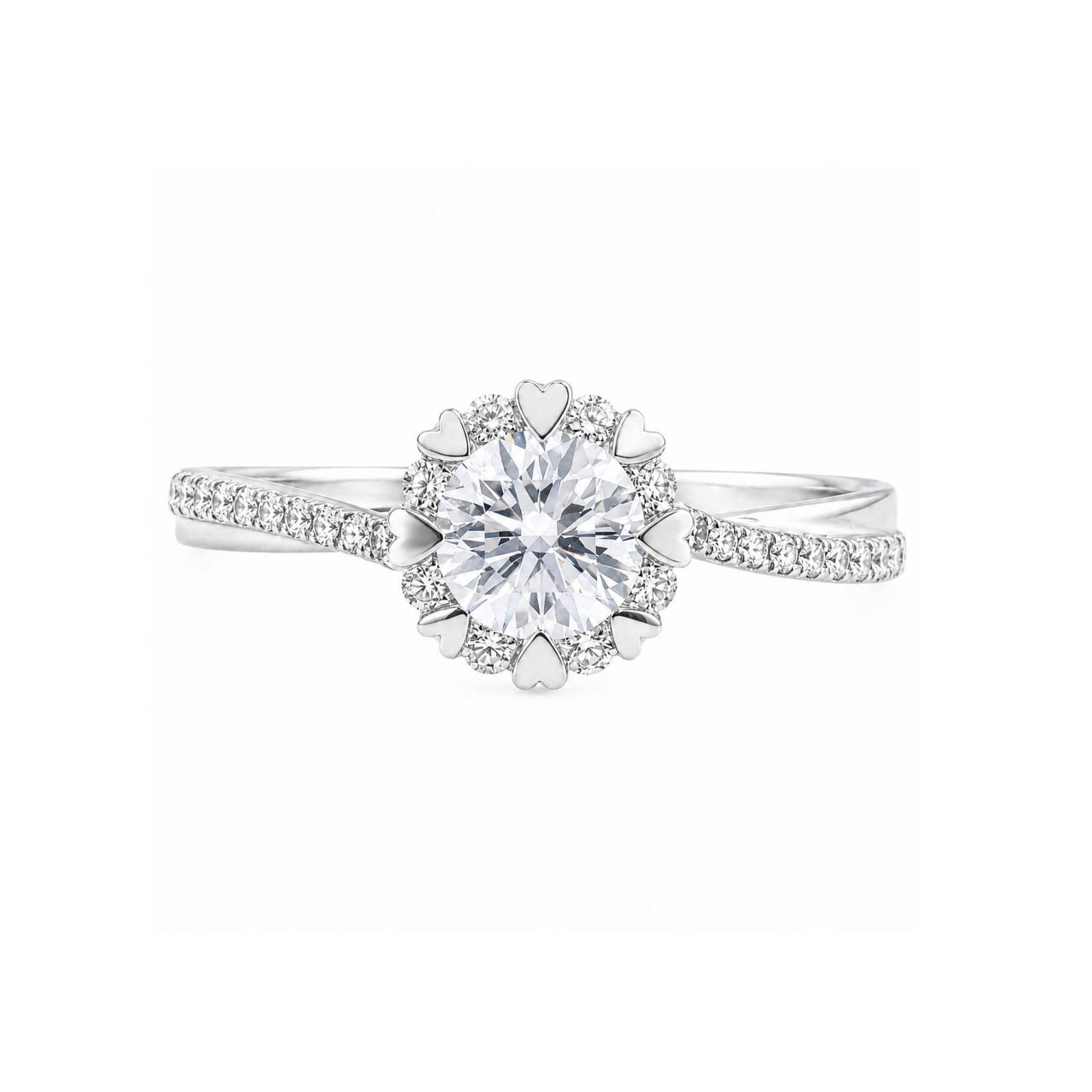 Roman & Co庐 Aurielle Snowflake Halo Engagement Ring
