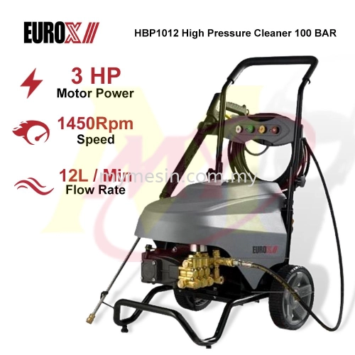 EUROX HBP1012 Electric High Pressure Washer High Pressure Cleaner Induction Motor Heavy Duty 100bar