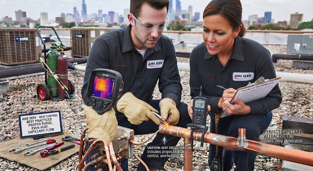 brazing temperature control HVAC systems
