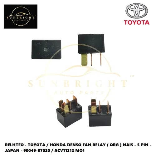 RELHTFO - TOYOTA / HONDA DENSO FAN RELAY ( ORG ) NAIS - 5 PIN - JAPAN - 90049-87020 / ACV11212 MO1