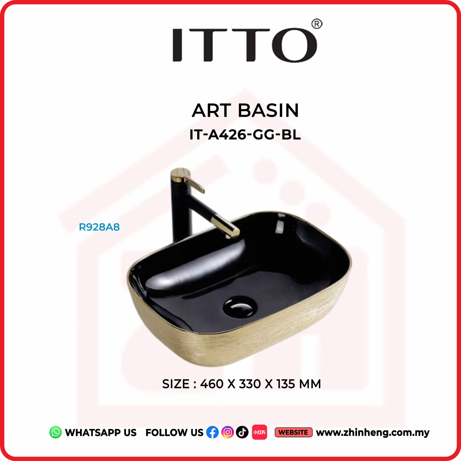ITTO ART BASIN IT-A426-GG-BL