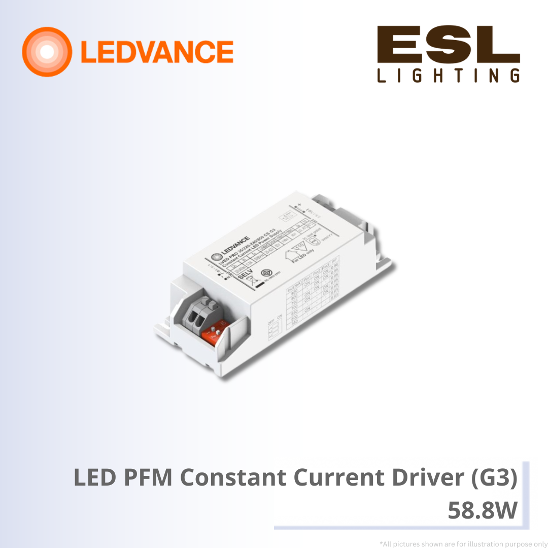 LEDVANCE LED Performance Constant Current Current Selector Driver G3 58.8W - LVED PRO 59/220-240/1A4 CS G3