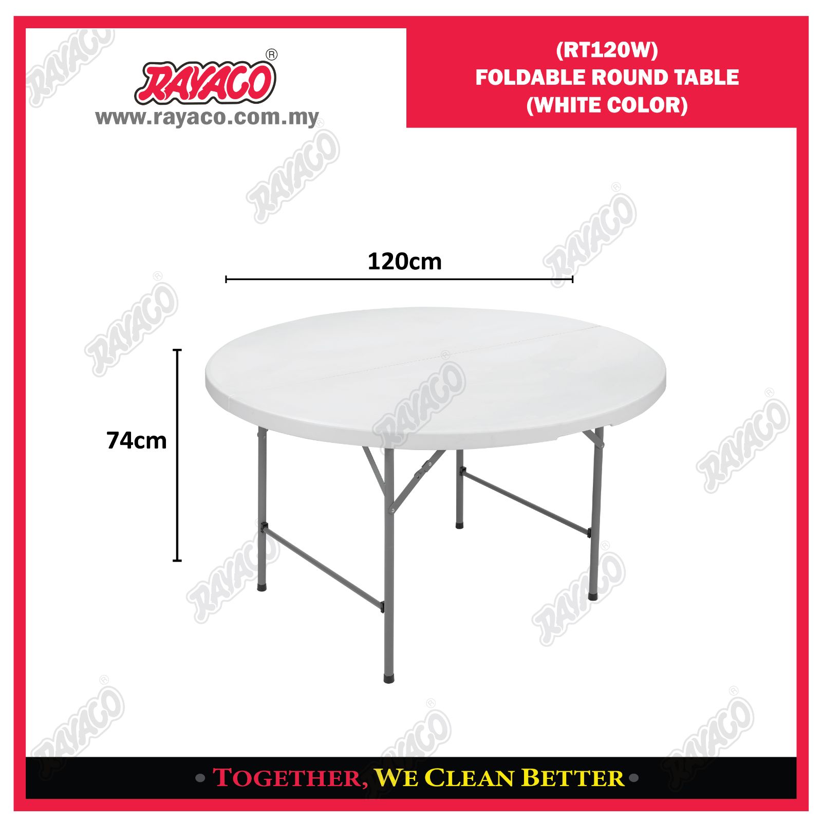 RT120W FOLDABLE ROUND TABLE