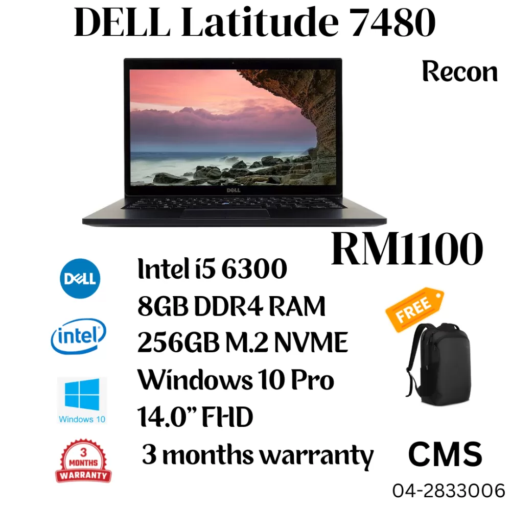 DELL LATITUDE 7480 I5 GEN 6