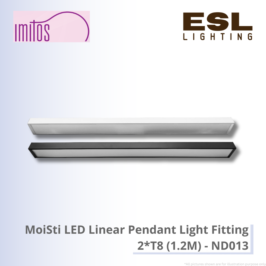 IMITOS MoiSti LED Linear Pendant Light Fitting 2*T8 (1.2M) - ND013