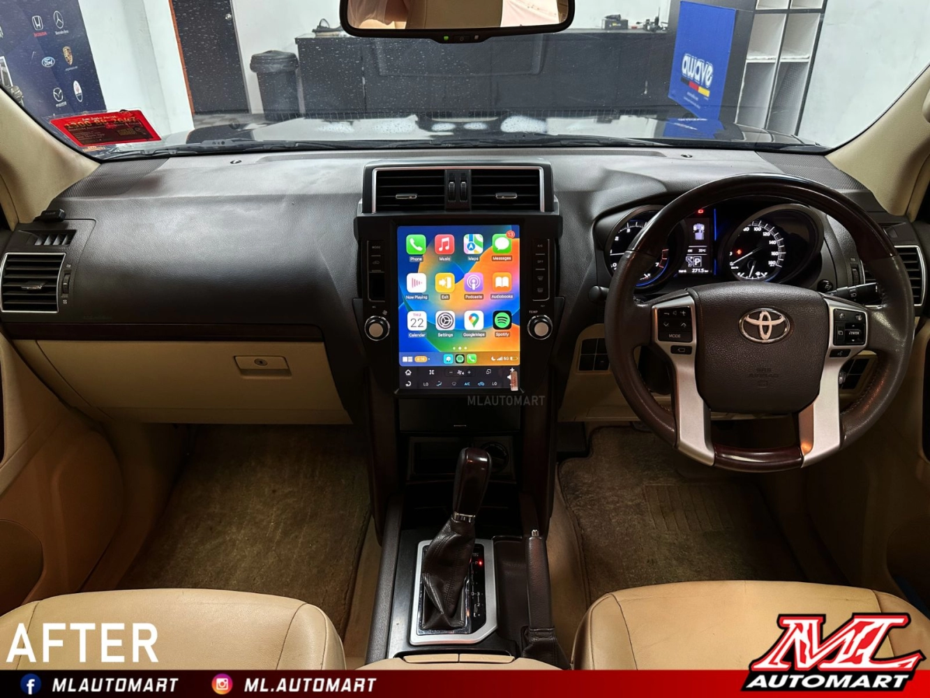 *NEW Toyota Land Cruiser Prado J150 2009-2018 Vertical Style Android Monitor (12.1")