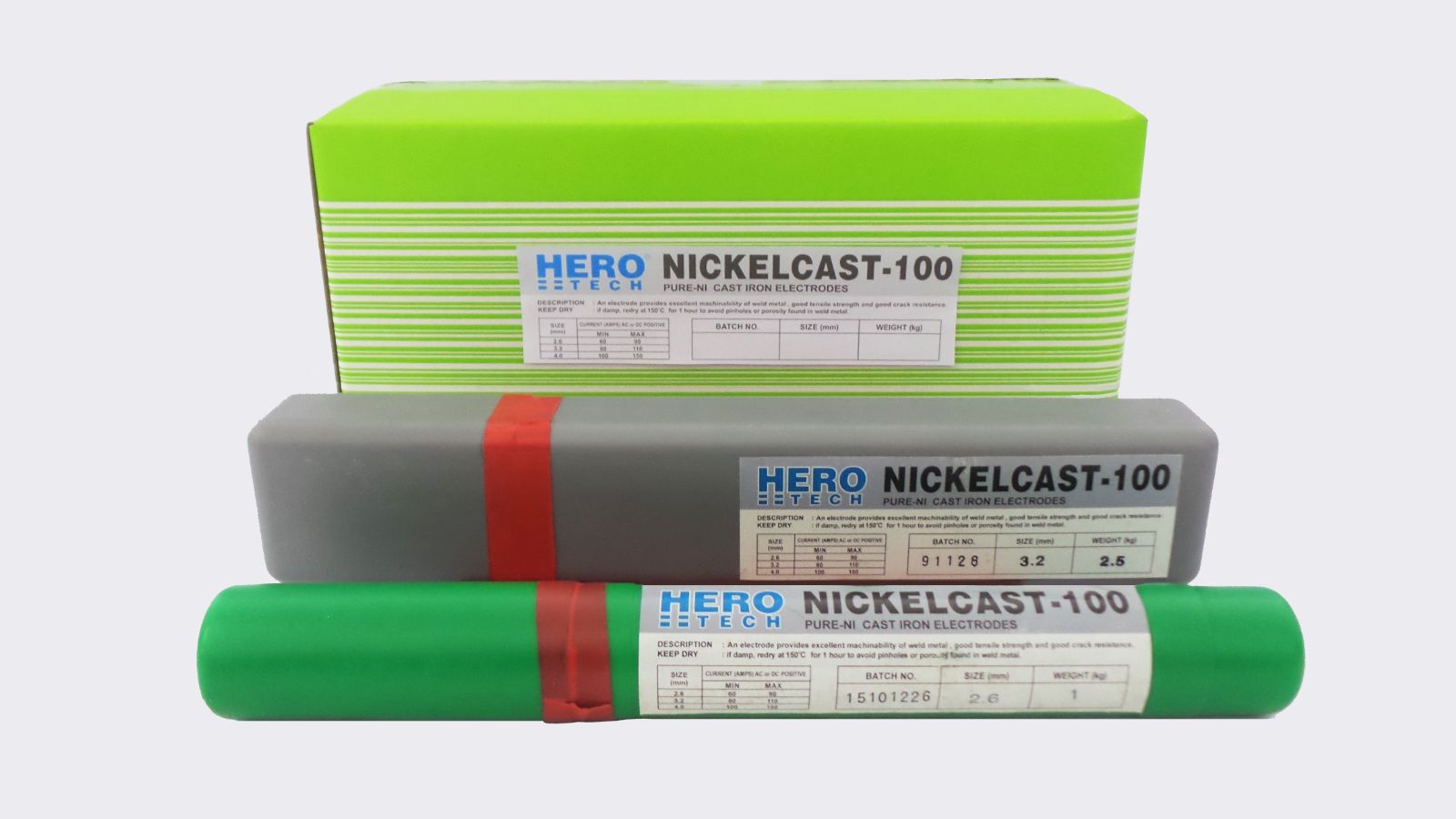 HERO TECH Cast Iron Welding Electrode NI100 (1kg)