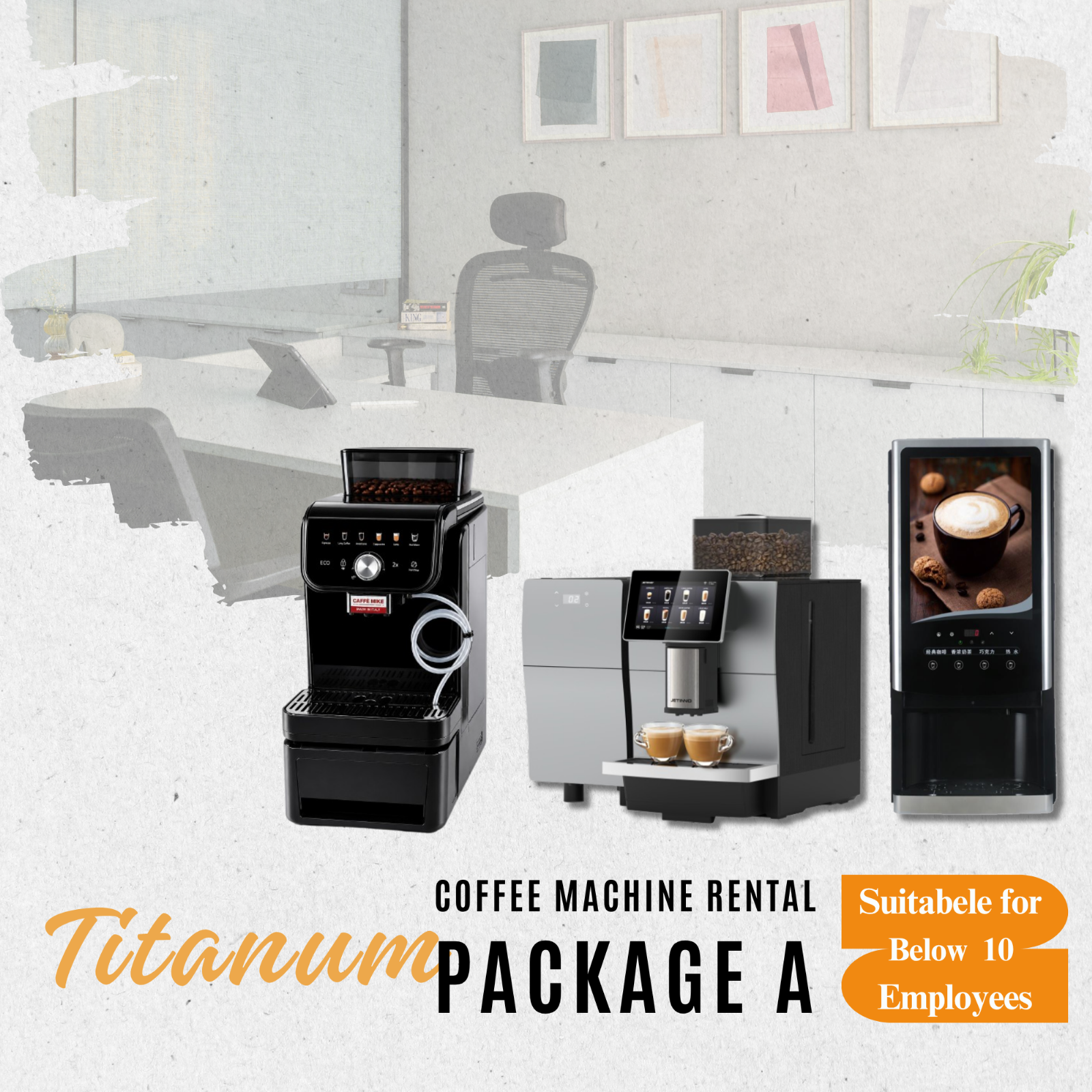 Coffee Machine Rental for office below 10 Employees