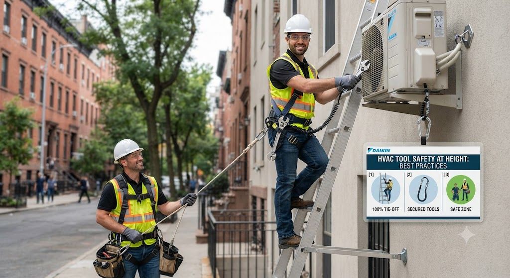 HVAC tool safety at height installation guide