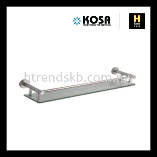 Kosa Glass Shelf (Matt S/Steel) BA010RSS